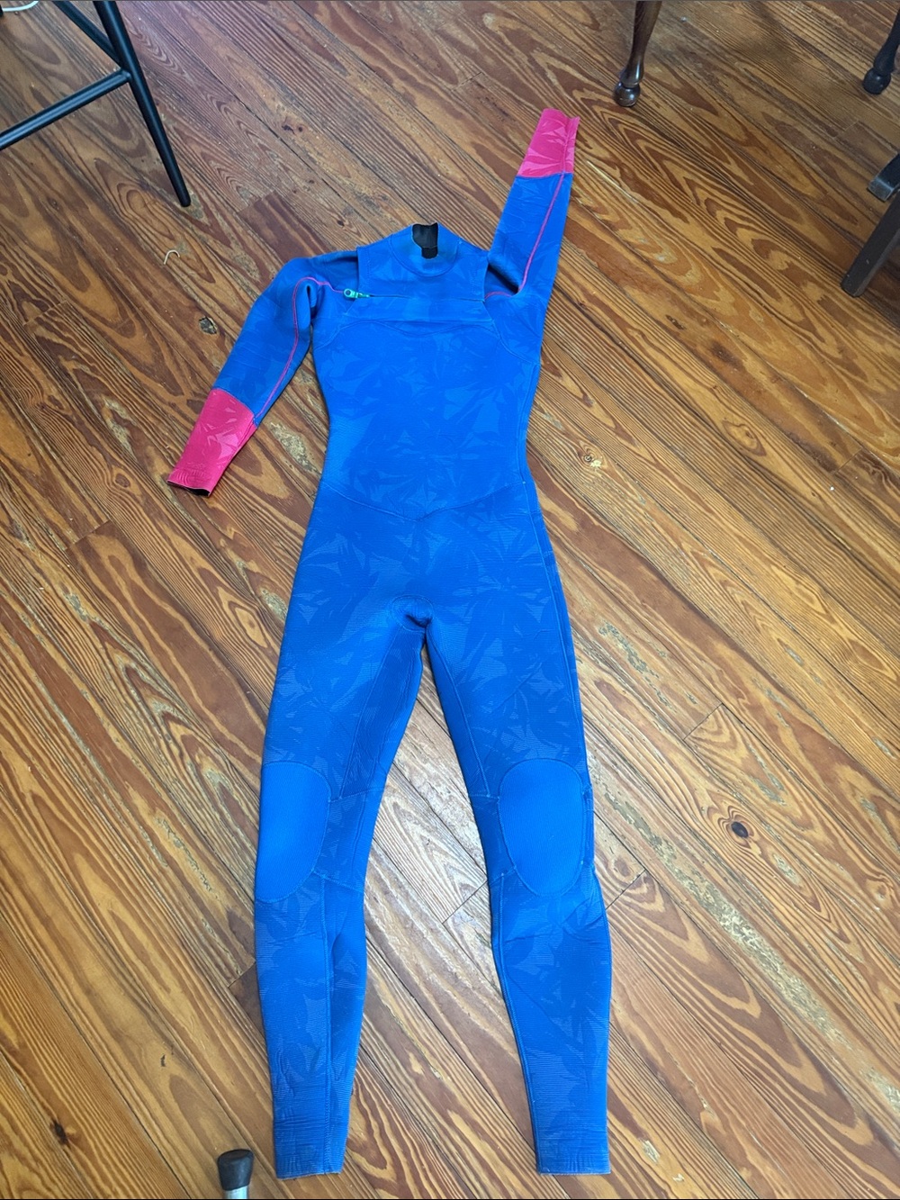 Roxy Blue One-Piece Wetsuit with Pink Accents